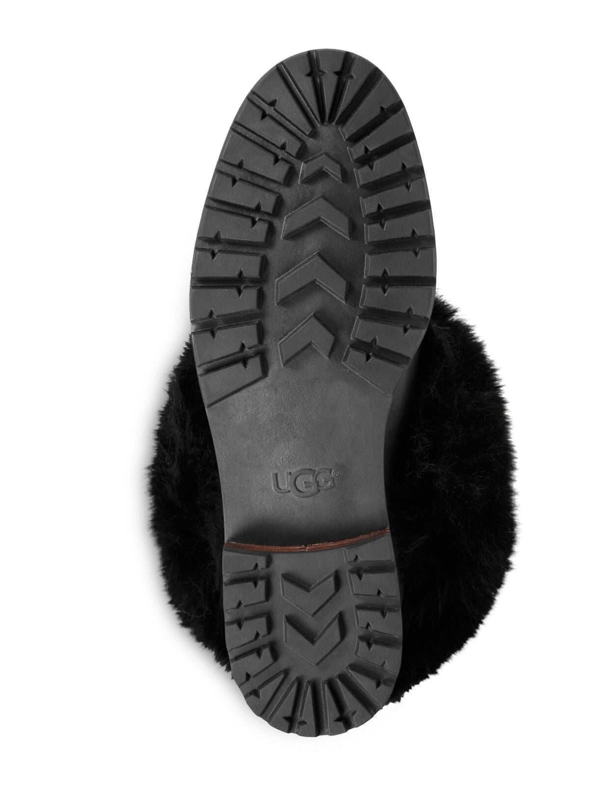 UGG Womens Black Pull Tab Otelia Round Toe Block Heel Leather Booties