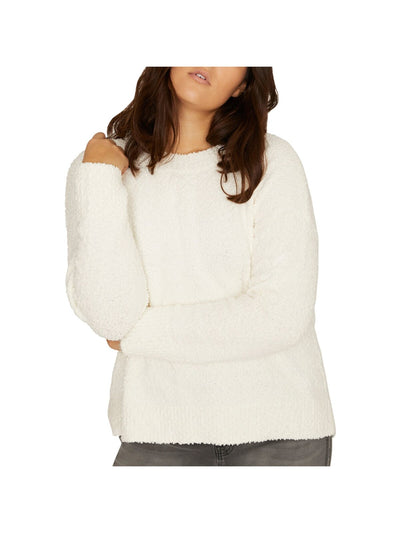 SANCTUARY Womens Ivory Long Sleeve Crew Neck Sweater Plus 2X