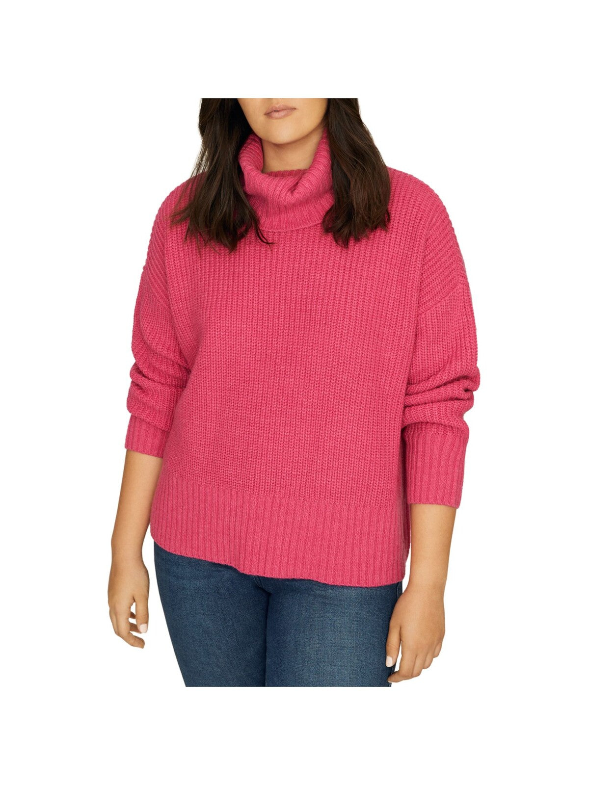 SANCTUARY Womens Knit Ribbed High Roll-neck Long Sleeve Sweater