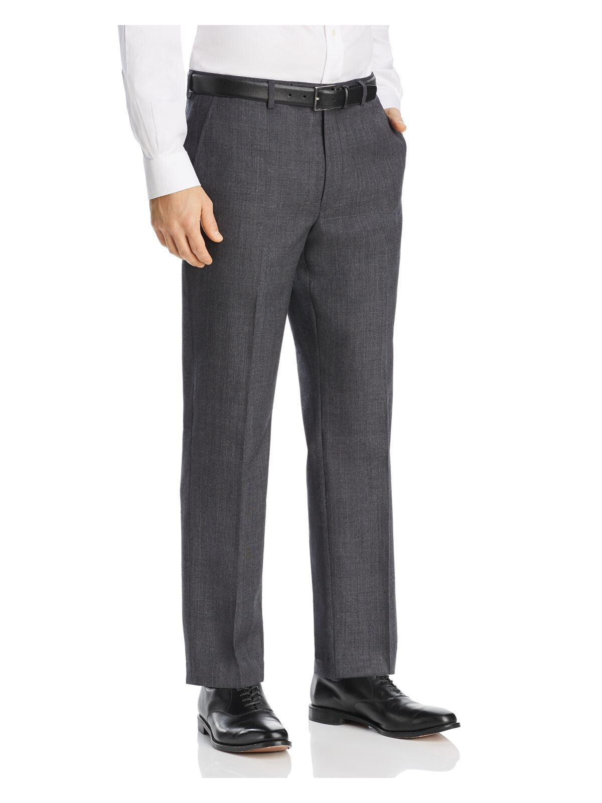 MICHAEL KORS Mens Black Flat Front, Classic Fit Suit Separate Pants W33/ L30