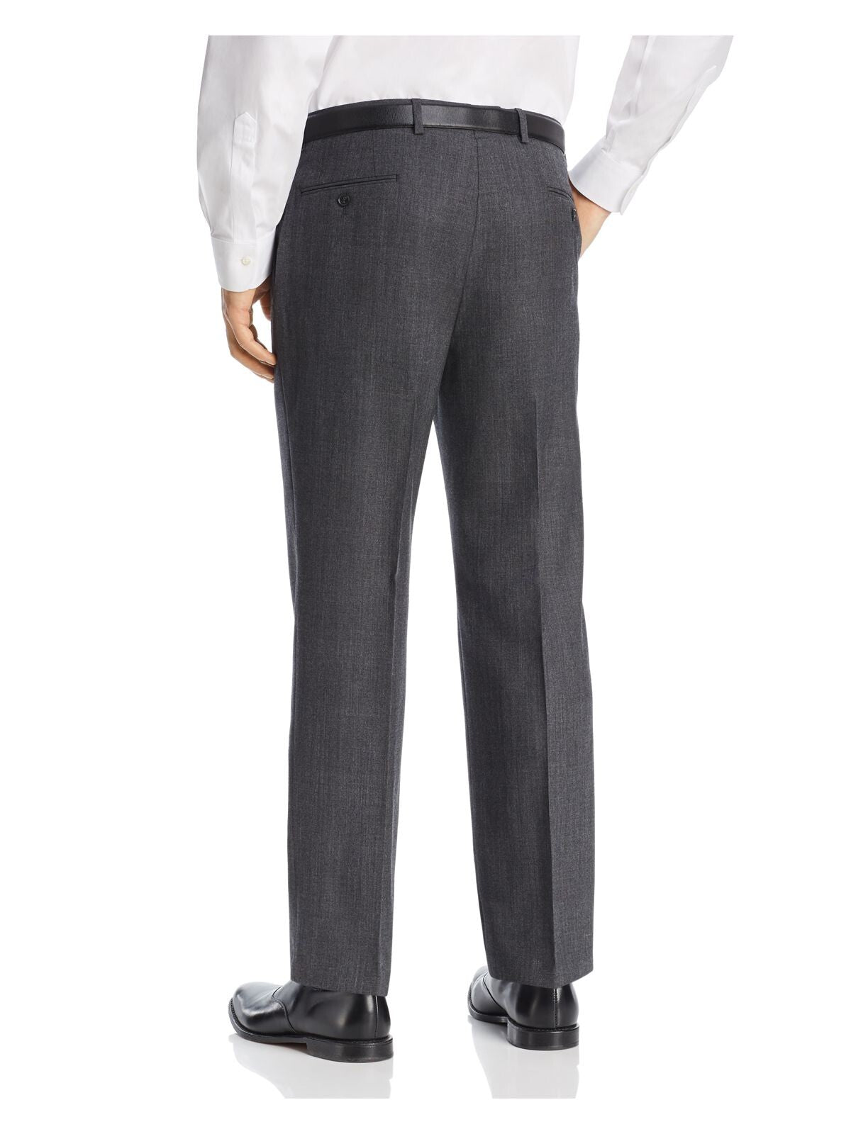 MICHAEL KORS Mens Black Flat Front, Classic Fit Suit Separate Pants W33/ L30