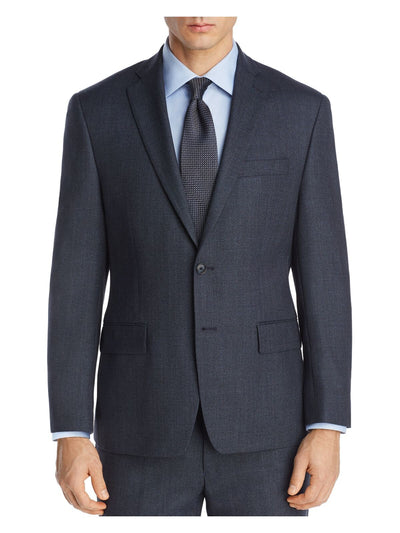 MICHAEL KORS Mens Melange Birdseye Navy Single Breasted, Classic Fit Blazer 40L