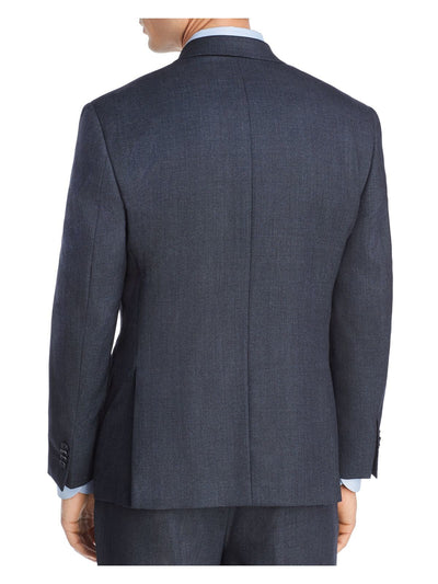 MICHAEL KORS Mens Melange Birdseye Navy Single Breasted, Classic Fit Blazer 42L