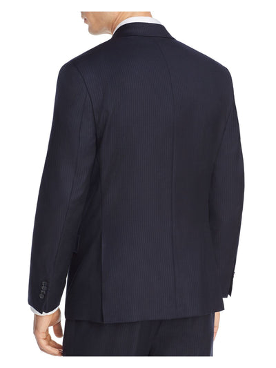 MICHAEL KORS Mens Neat Black Single Breasted, Regular Fit Wool Blend Blazer 38R