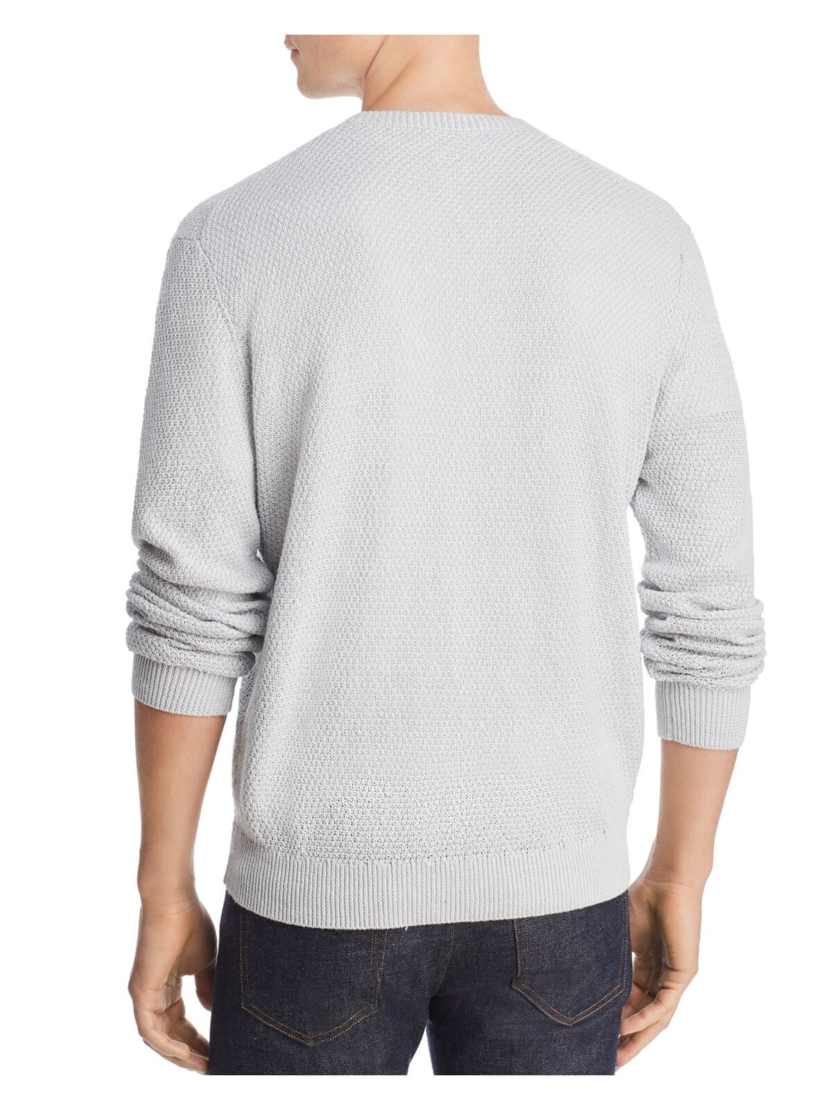 THE MENS STORE Mens Gray Crew Neck Pullover Sweater M