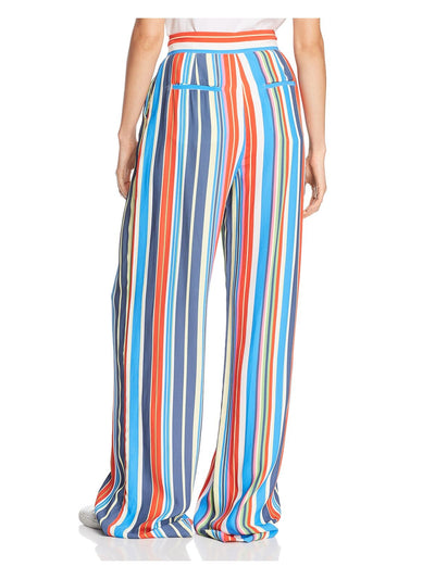 PERSEVERANCE Womens Red Striped Wide Leg Pants 4