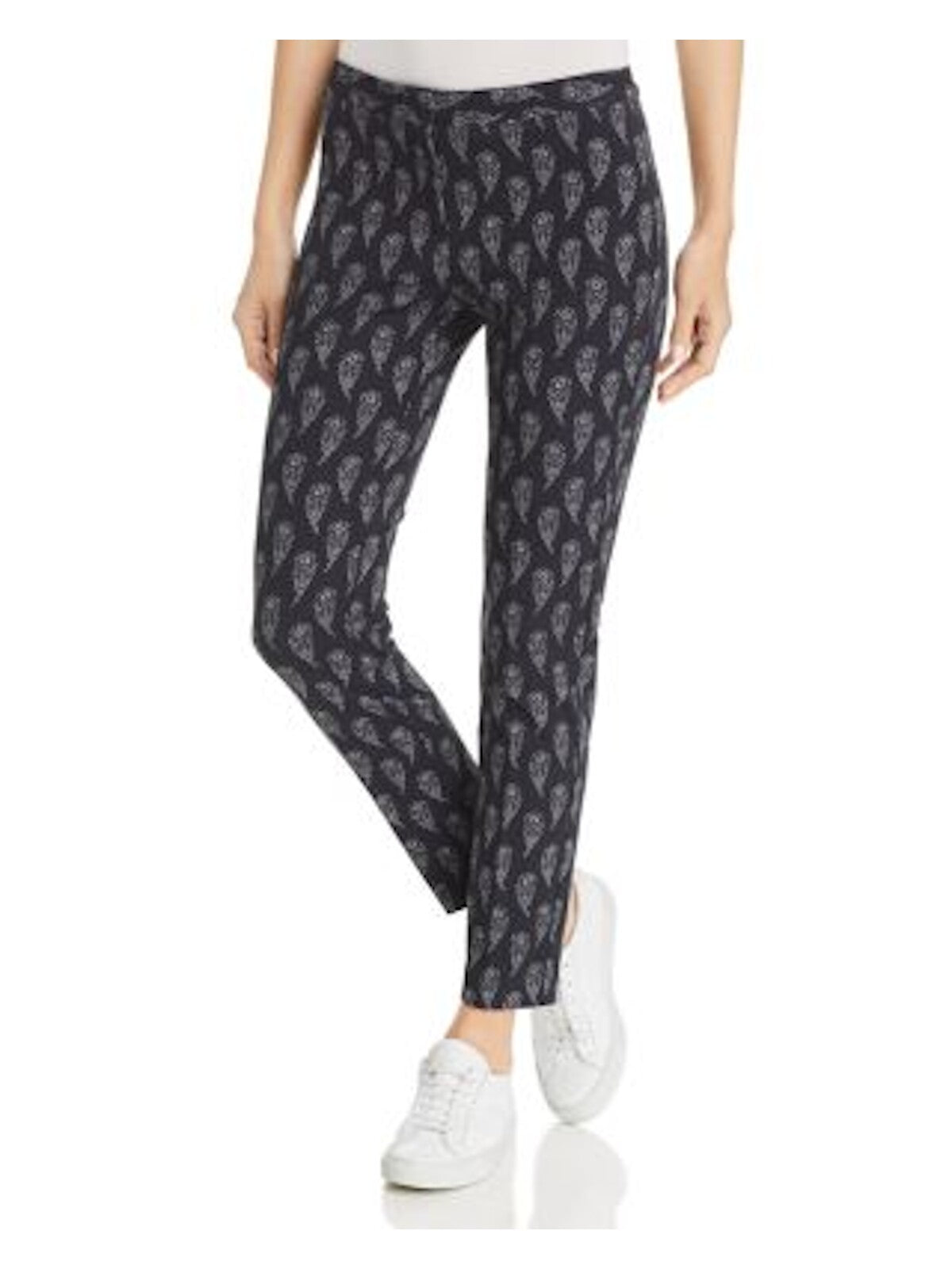 LE GALI Womens Black Printed Straight leg Pants 4