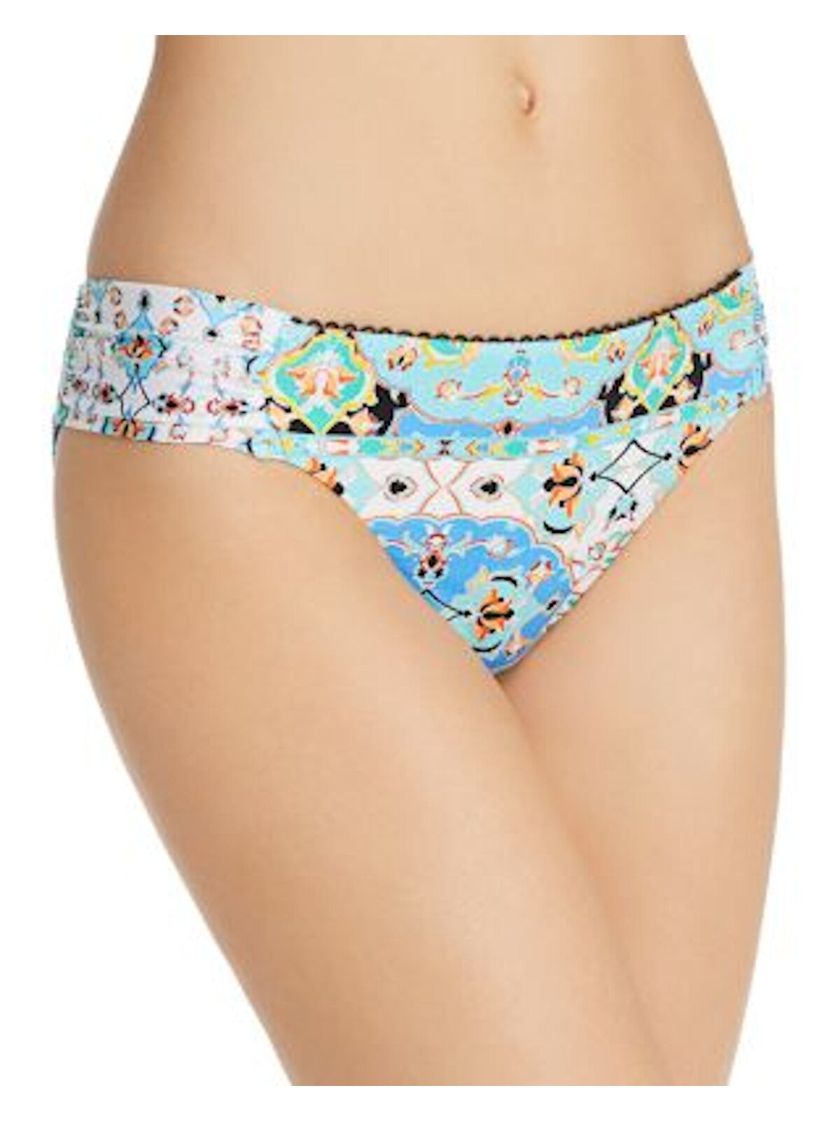 NANETTE LEPORE Women's Blue Floral Swimwear Bottom 14