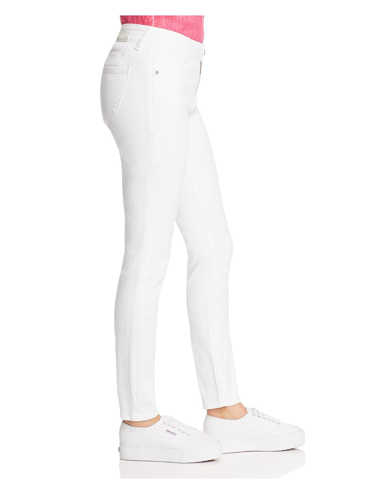 JAG Womens White Zippered Pocketed Mid Rise Skinny Jeans 0/25