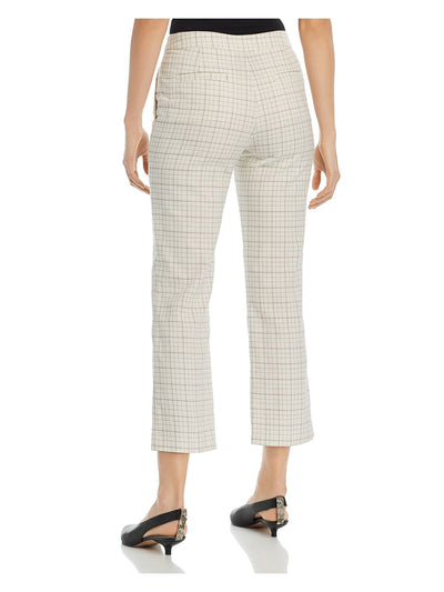 JOIE Womens White Check Straight leg Pants 6