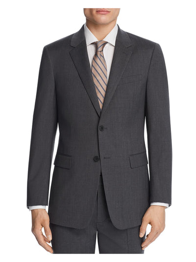THEORY Mens Chambers Gray Single Breasted, Stretch, Slim Fit Stretch Suit Separate Blazer Jacket 46R