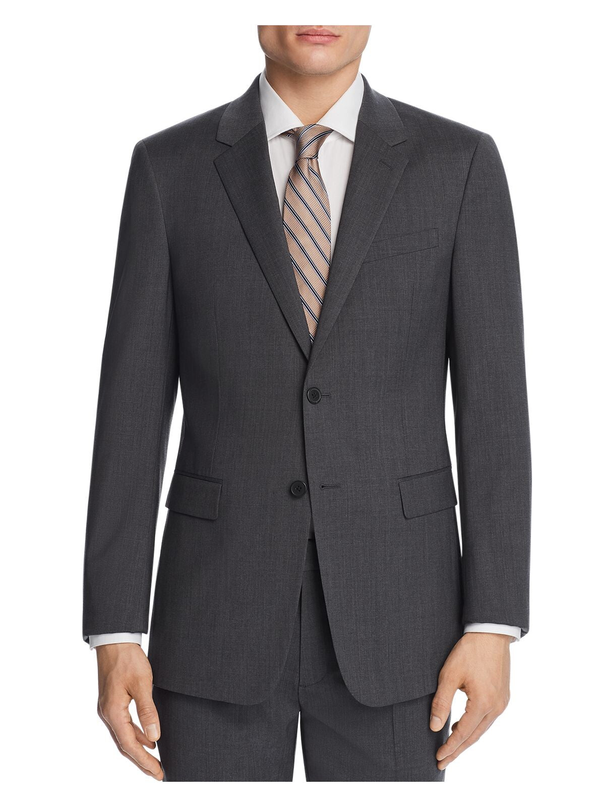 THEORY Mens Chambers Gray Single Breasted, Stretch, Slim Fit Suit Separate Blazer Jacket 38R