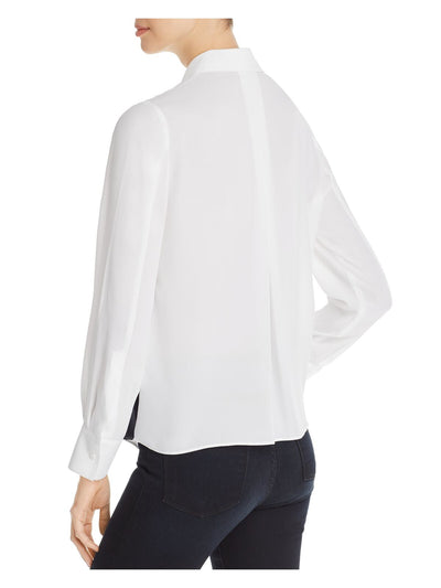 LE GALI Womens Tie Long Sleeve Collared Button Up Top