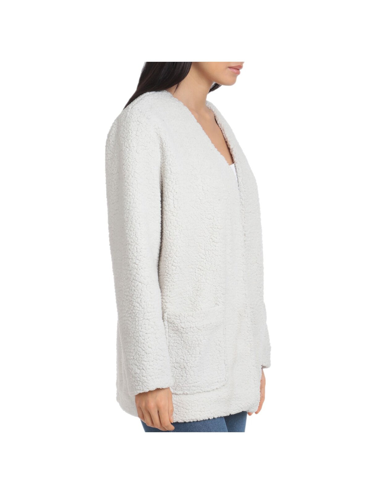 BAGATELLE Womens Pocketed Lined Long Sleeve Open Cardigan Sweater