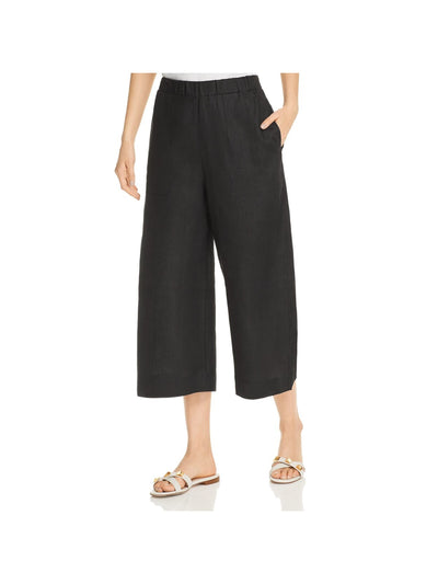 THREE DOTS Womens Black Wide Leg Pants 0