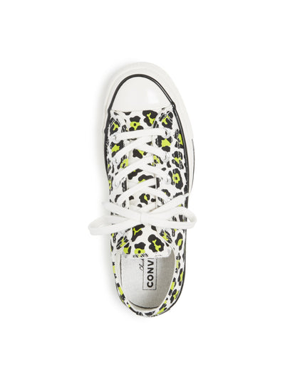 CONVERSE Womens White Patterned Comfort Round Toe Lace-Up Sneakers Shoes 5