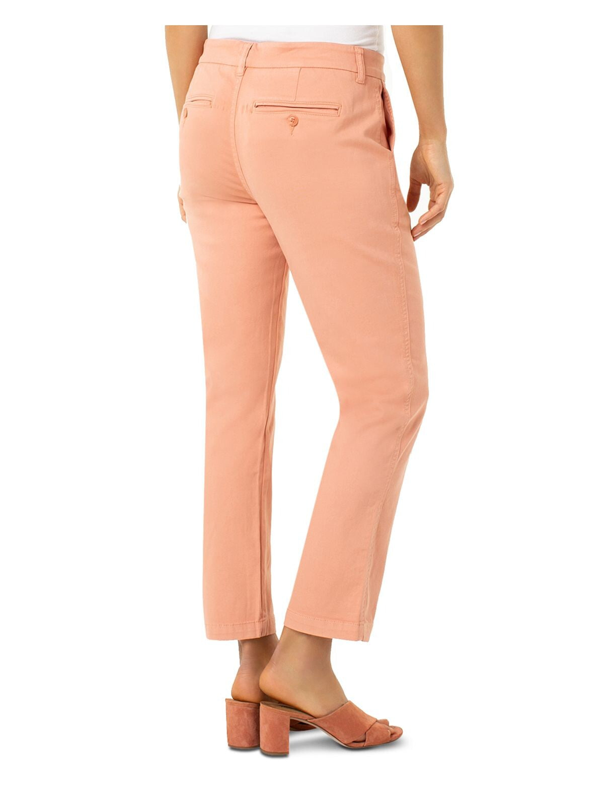 LIVERPOOL Womens Pink Zippered Pocketed Slim Leg Cropped Ankle High Waist Pants 2/26