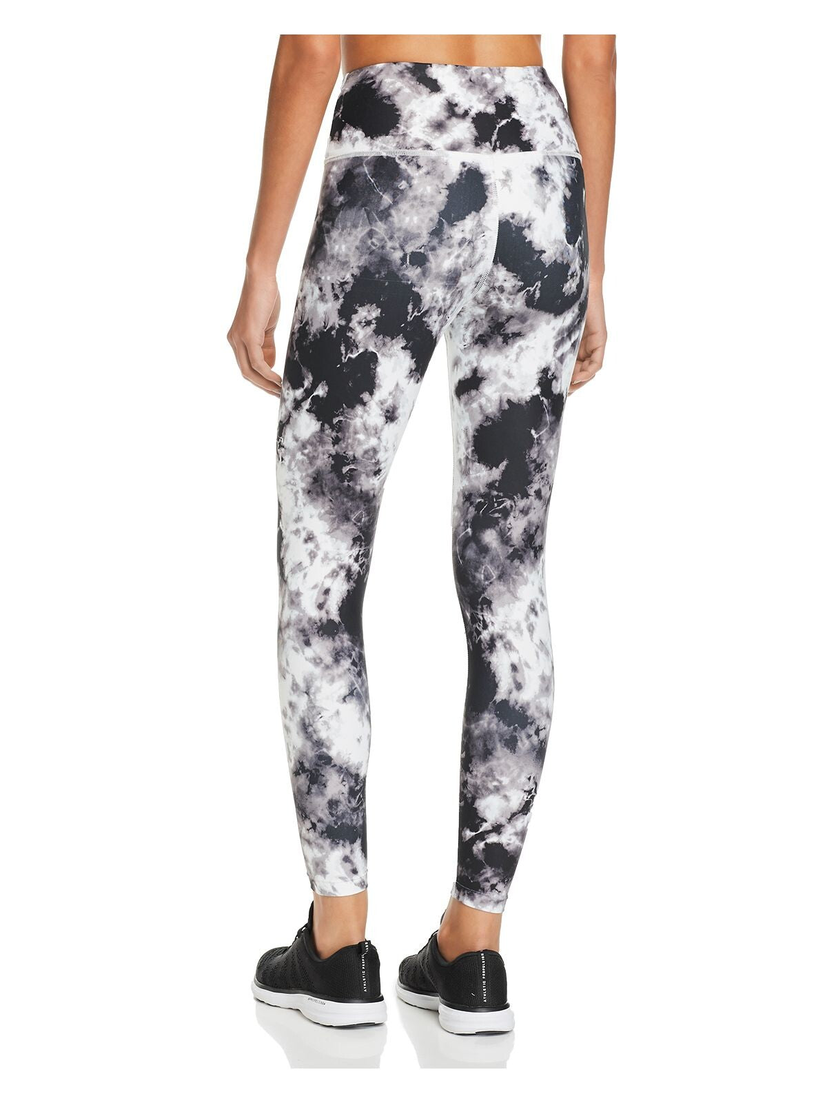 AQUA Womens Black Tie Dye Skinny Active Wear Pants Size: S