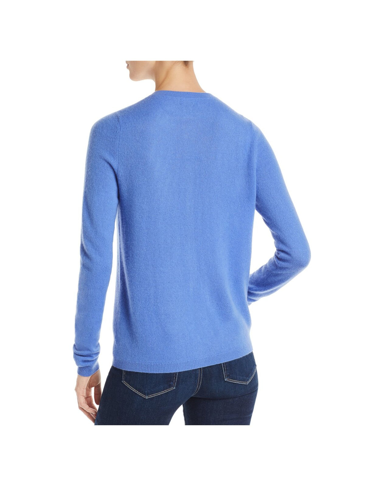 C Womens Blue Long Sleeve Crew Neck Button Up Sweater XS