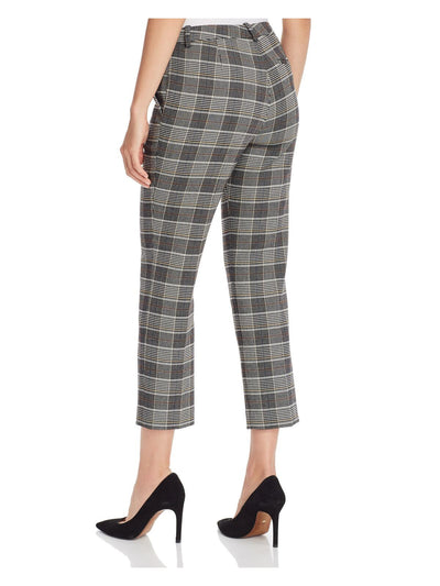 THEORY Womens Black Zippered Plaid Wear To Work Cropped Pants 12
