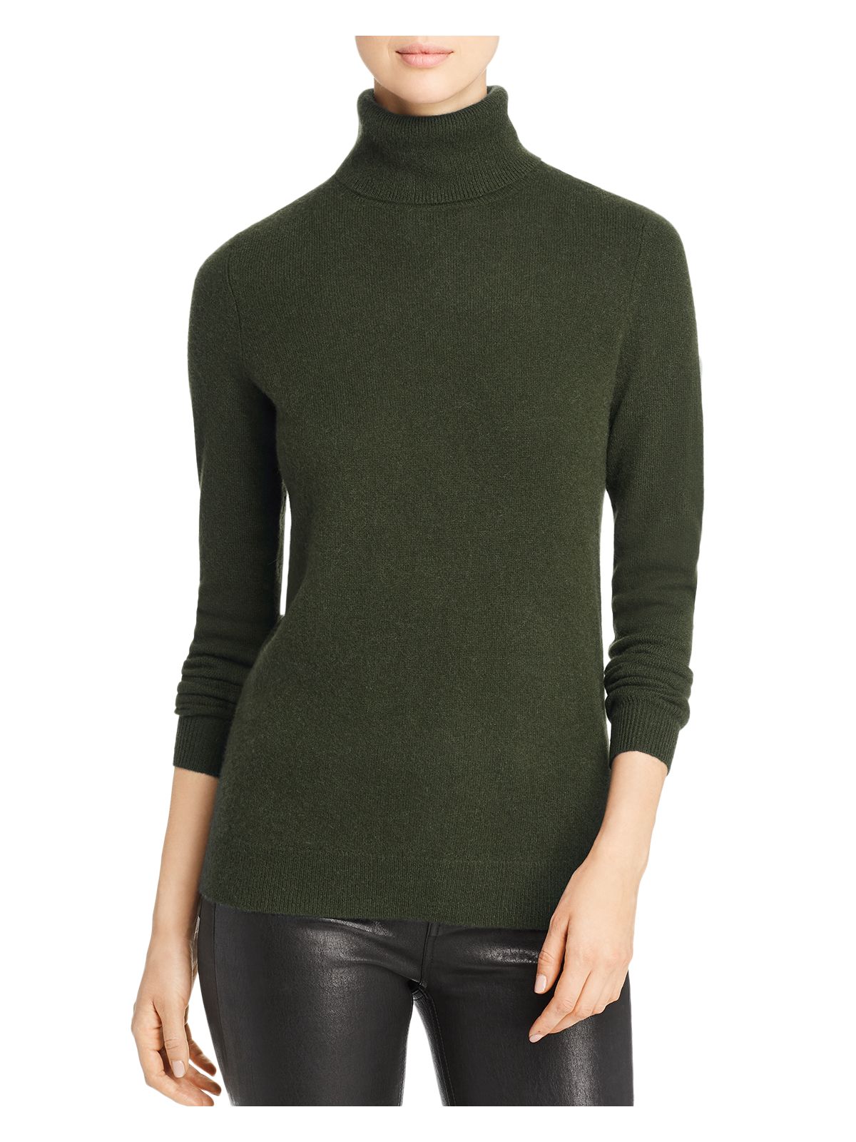 C.CASHMERE Womens Green Long Sleeve Turtle Neck Sweater L