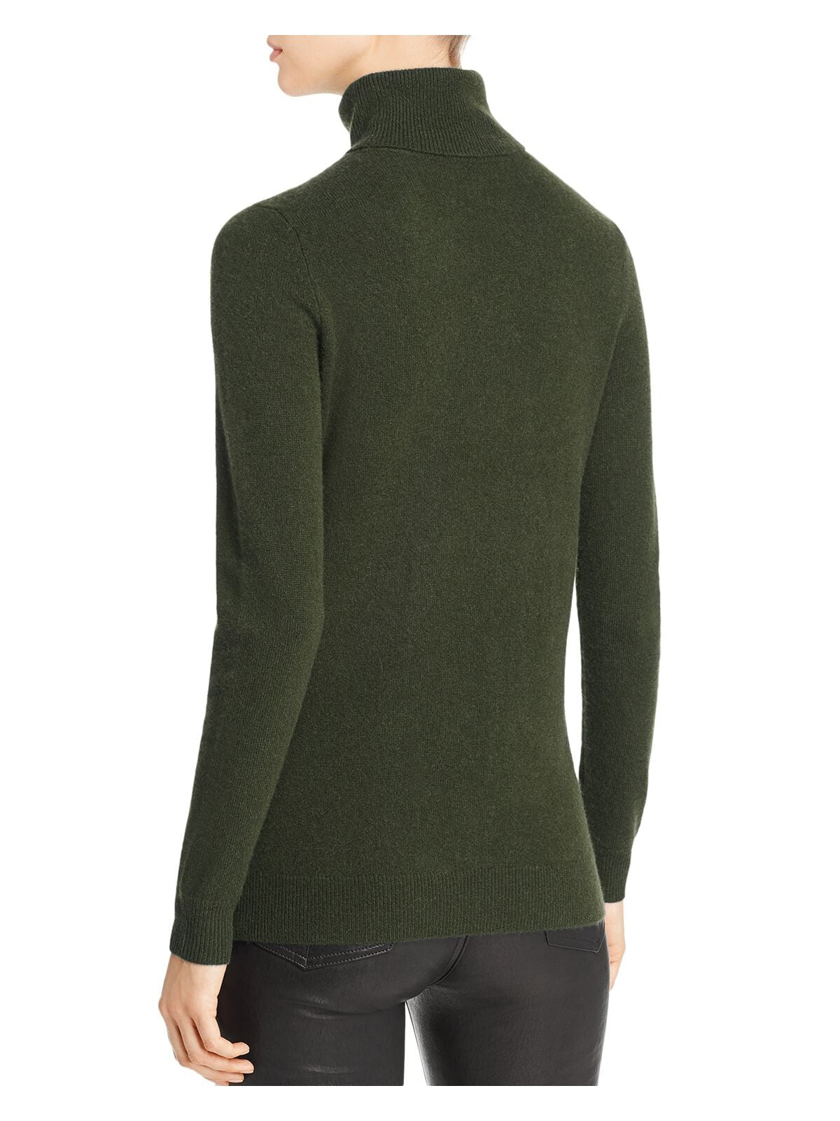 Designer Brand Womens Green Ribbed Long Sleeve Turtle Neck Sweater S