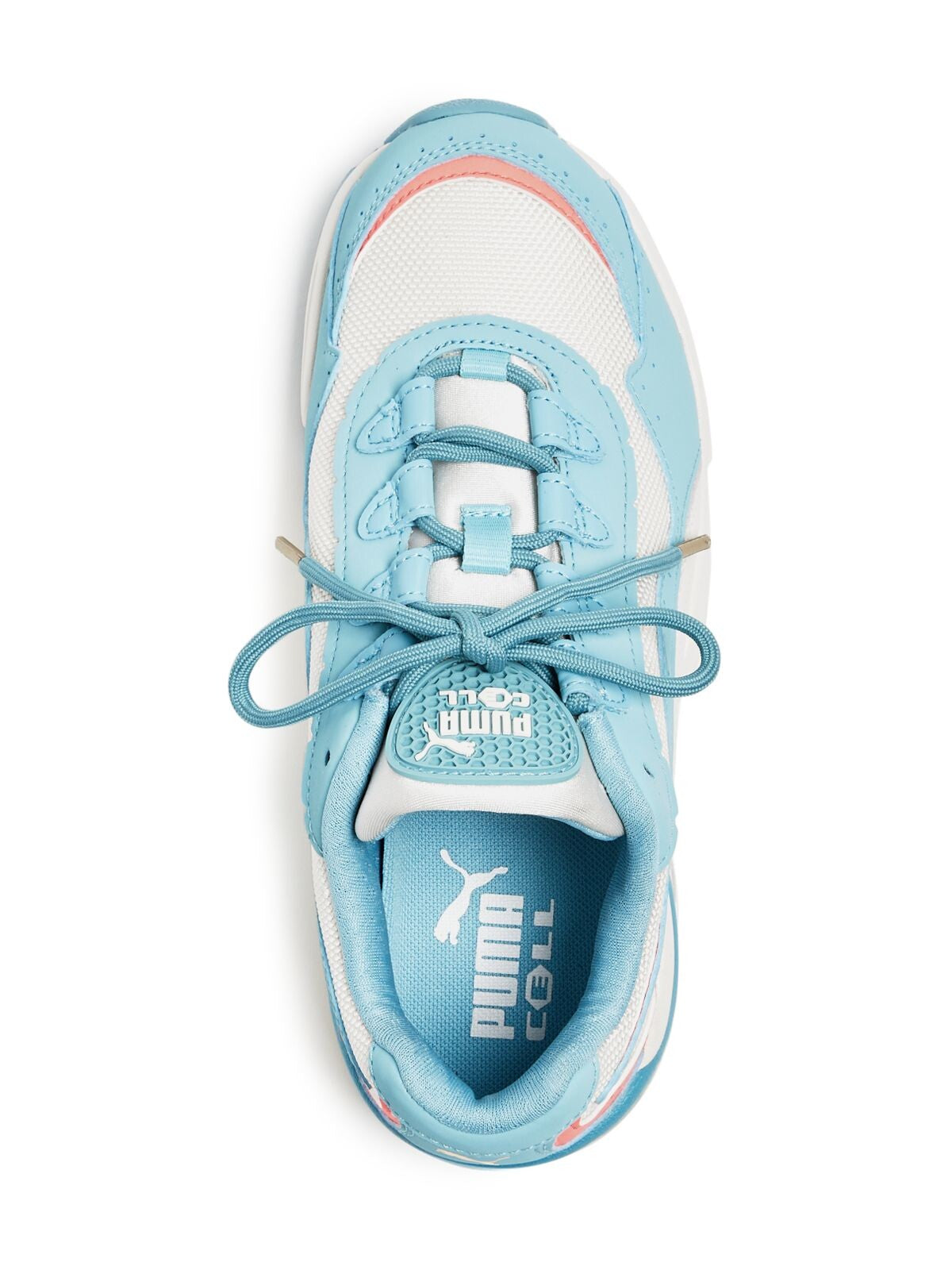 PUMA Womens Light Blue Mixed Media Removable Insole Breathable Cushioned Cell Stellar Round Toe Lace-Up Leather Athletic Sneakers Shoes