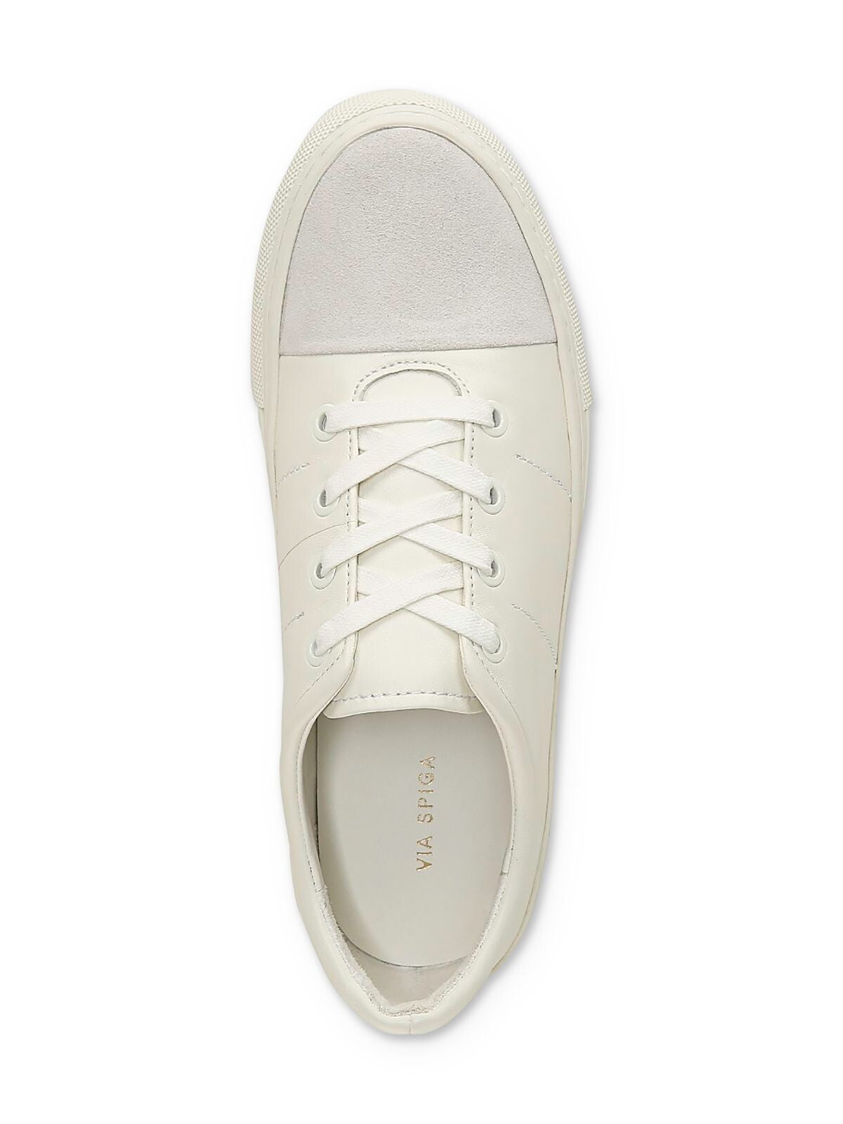 VIA SPIGA Womens White Comfort Sybil Cap Toe Platform Lace-Up Athletic Sneakers Shoes 6 M