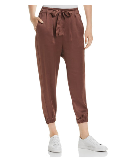 JOIE Womens Brown Belted Cropped Pants Size: XL