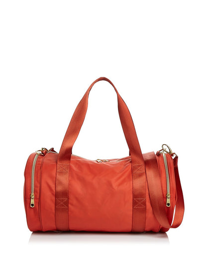 STATE BAGS Women's Orange Nylon Adjustable Strap Duffle & Weekend Bag