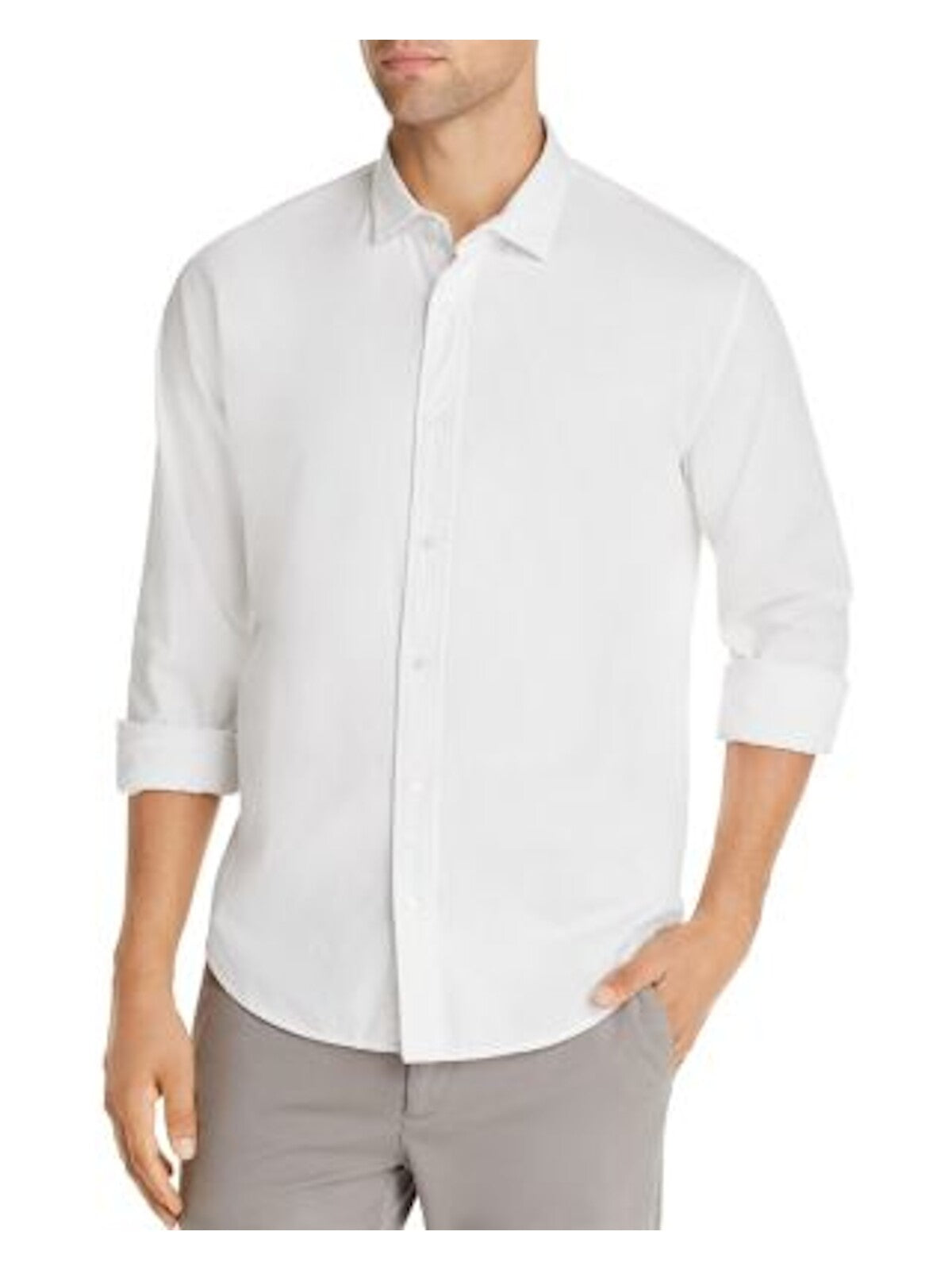ATM Mens White Button Down Shirt XL