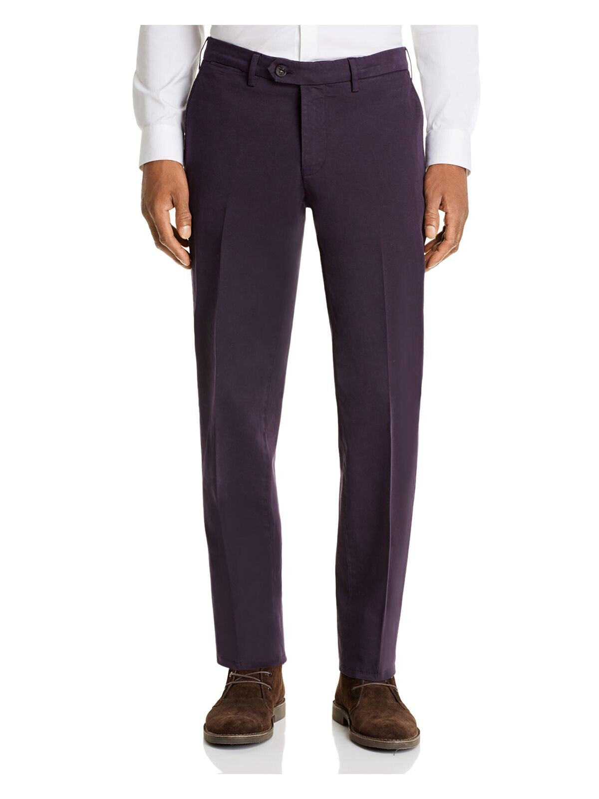 Canali Mens Purple Straight Leg, Regular Fit Stretch Chino Pants 56 38 WAIST