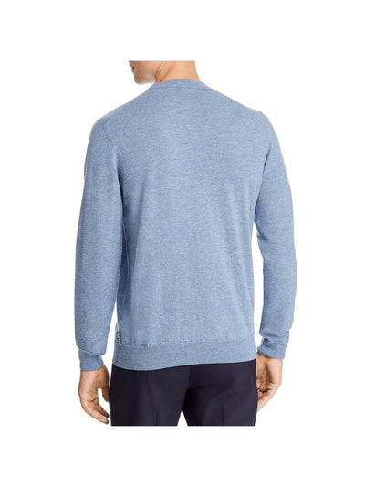 HUGO BOSS Mens Blue Heather Long Sleeve Crew Neck Pullover Sweater XXL