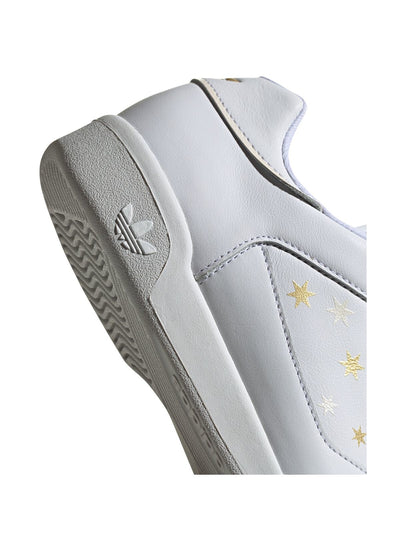 ADIDAS Womens White Tonal Starts Logo Heel Plate Slamcourt Round Toe Platform Lace-Up Leather Athletic Sneakers Shoes 6