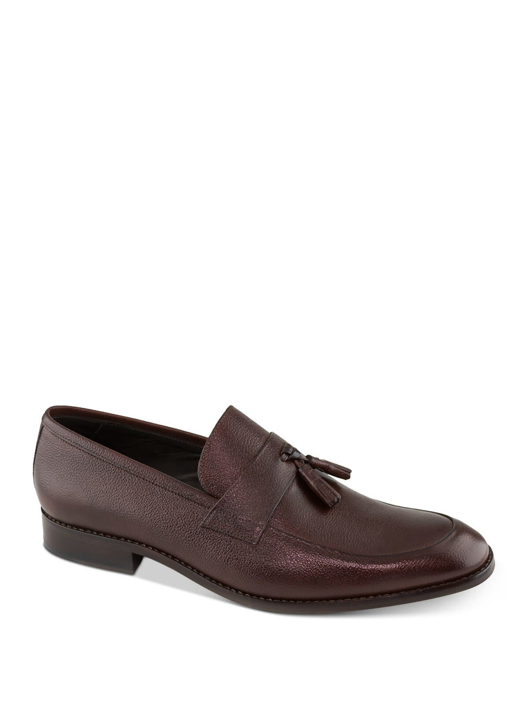 MARC JOSEPH NEW YORK Mens Maroon Tasseled Padded Cortland  display picture 2