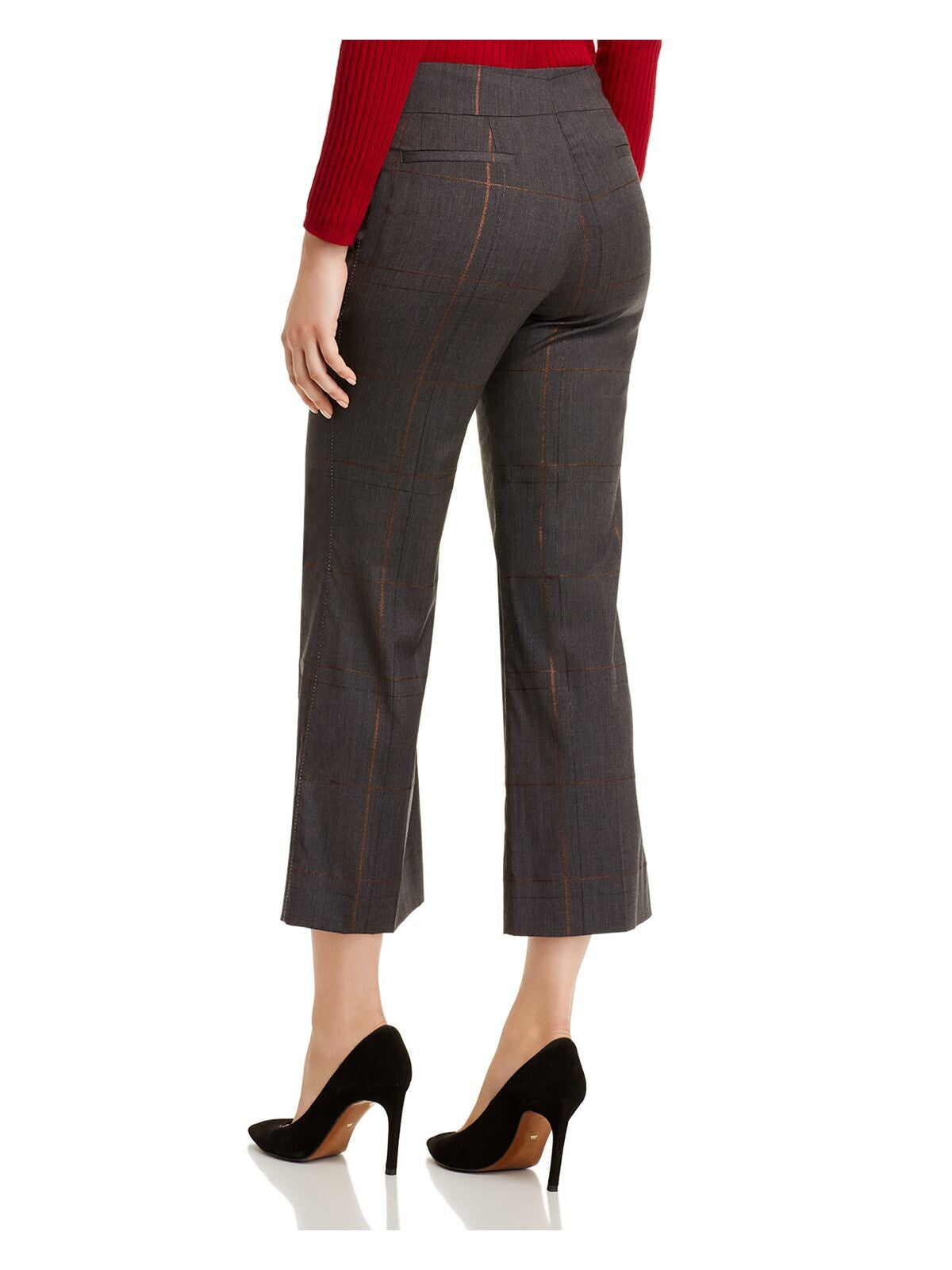 Piazza Sempione Womens Gray Check Wear To Work Cropped Pants 48 Waist