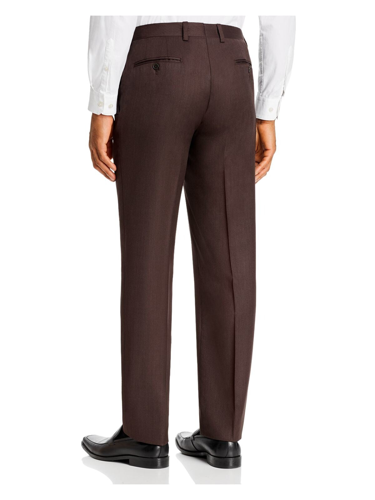 JACK VICTOR Mens Whipcord Brown Regular Fit Suit Separate Pants 36 Waist