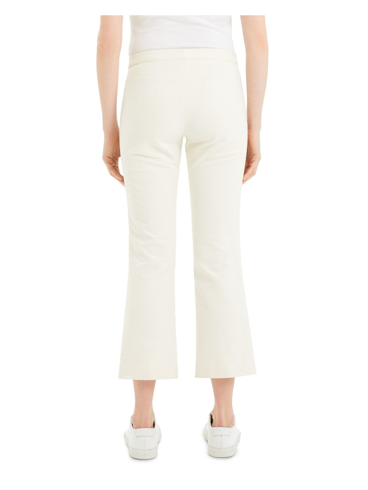 THEORY Womens Ivory Zippered Pocketed Evening Cropped Pants 12