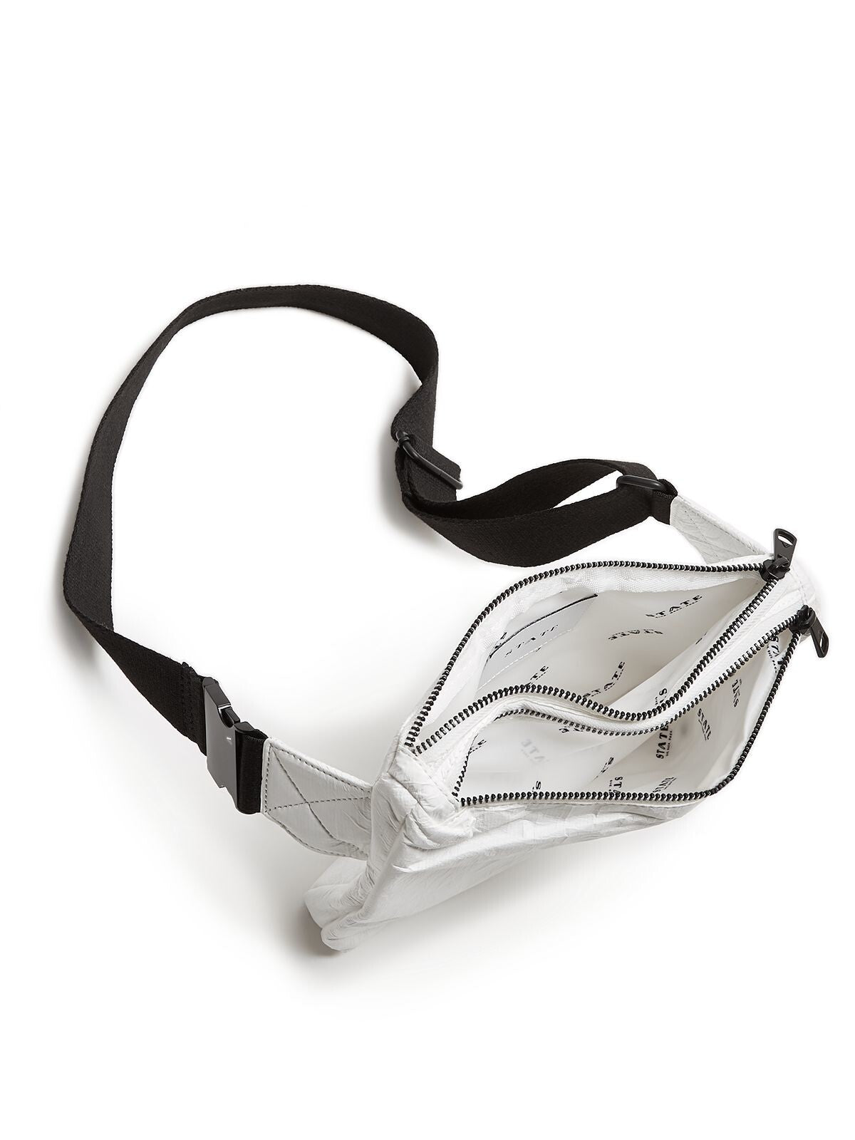STATE Women's White Webster Buckle Adjustable Strap Belt Bag Purse