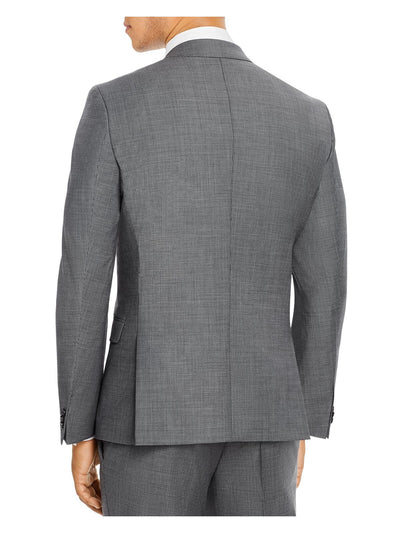 HUGO BOSS Mens Gray Single Breasted, Stretch, Extra Slim Fit Suit Separate Blazer Jacket 38R