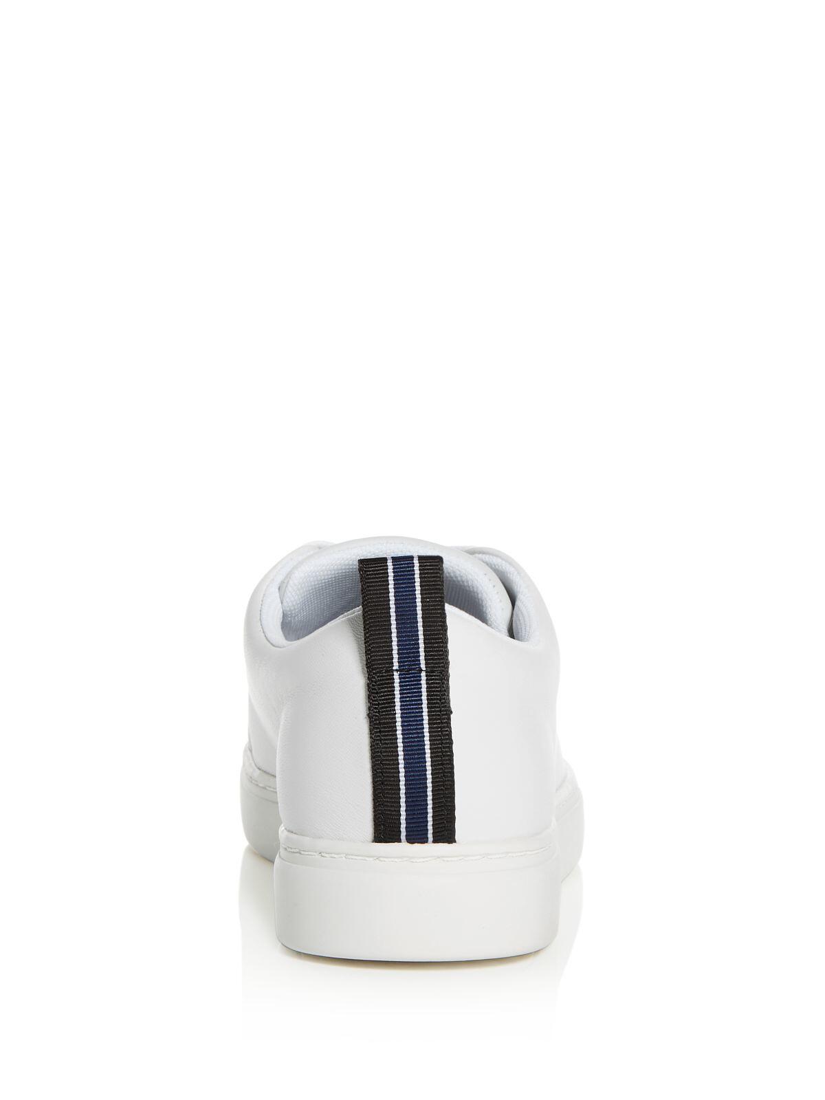 PAUL SMITH Mens White Tennis-Style Back Pull-Tab Padded Lee Round Toe Platform Lace-Up Leather Sneakers Shoes 11