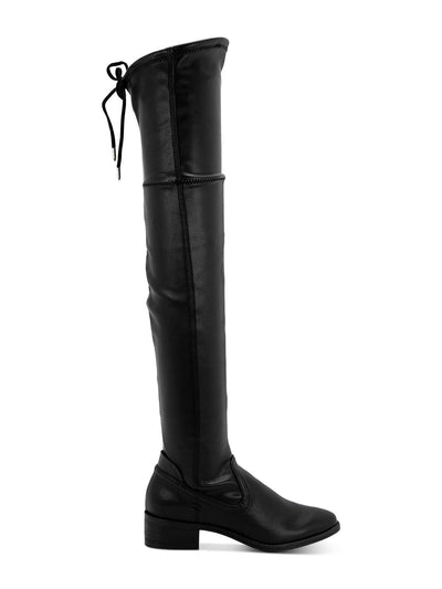 DOLCE VITA Womens Black Tie Comfort Teela Round Toe Block Heel Zip-Up Riding Boot 9