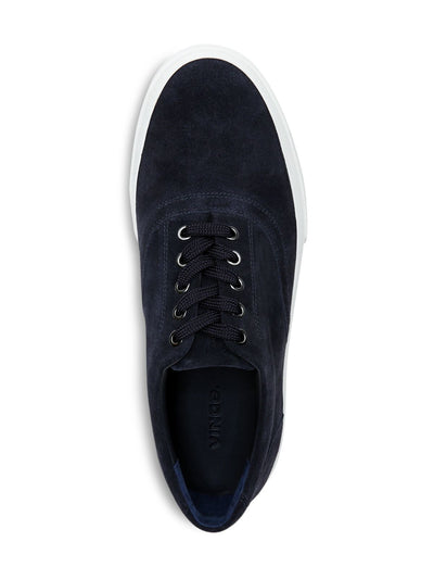 VINCE. Mens Navy Comfort Fullington Round Toe Platform Lace-Up Leather Sneakers Shoes 8.5 M