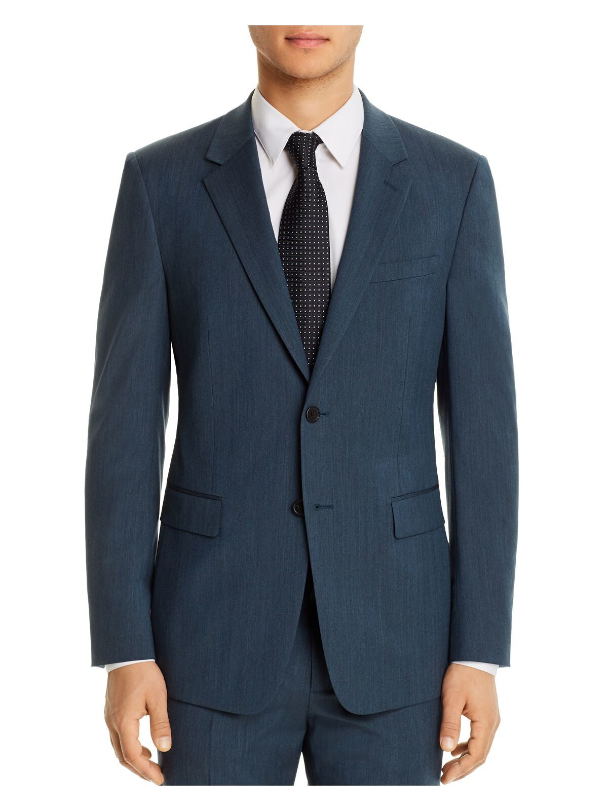 THEORY Mens Chambers Blue Single Breasted, Slim Fit Suit Separate Blazer Jacket 38 SHORT