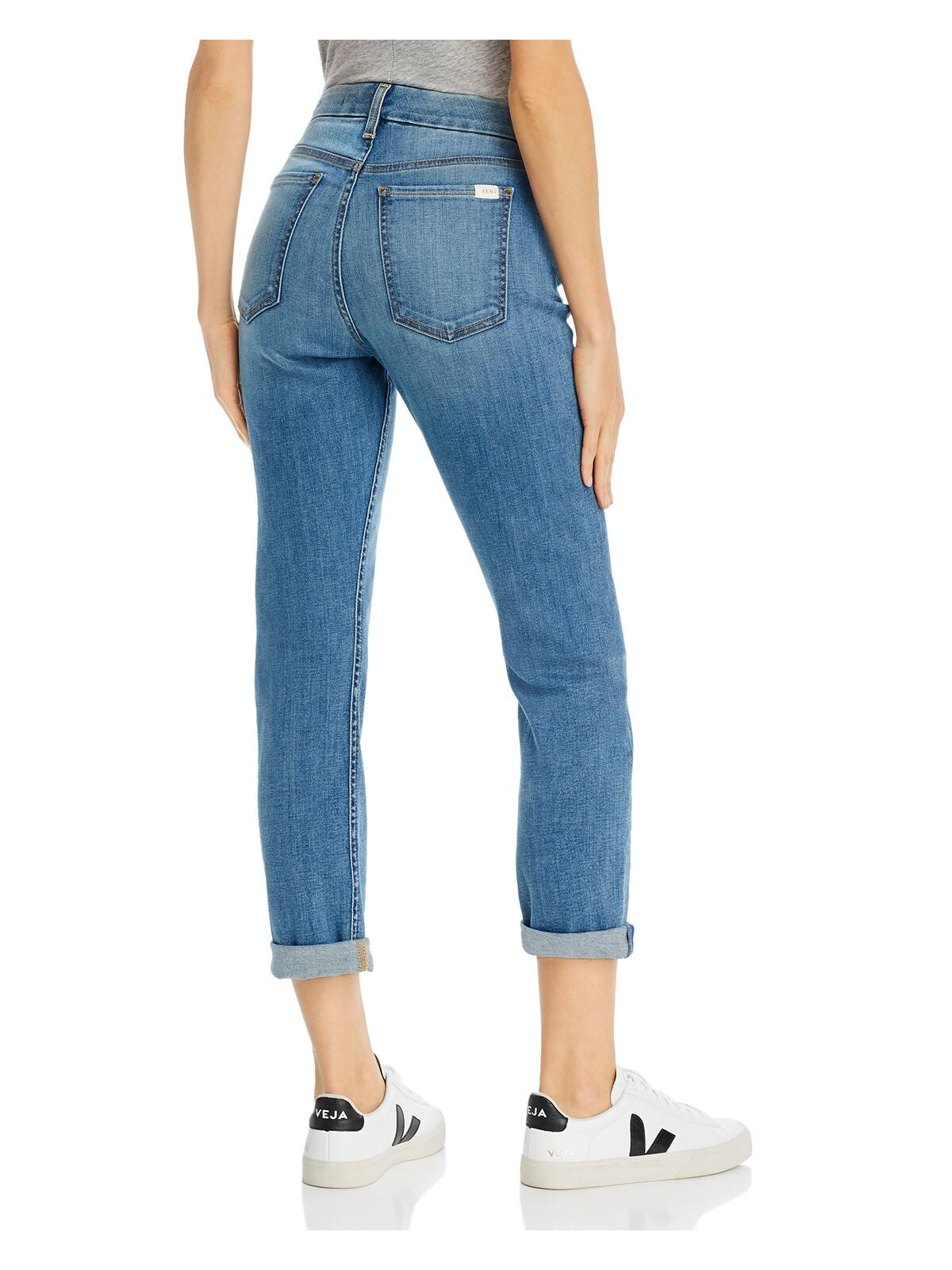 Jen 7 By 7 For All Mankind Womens Blue Cropped Jeans 2