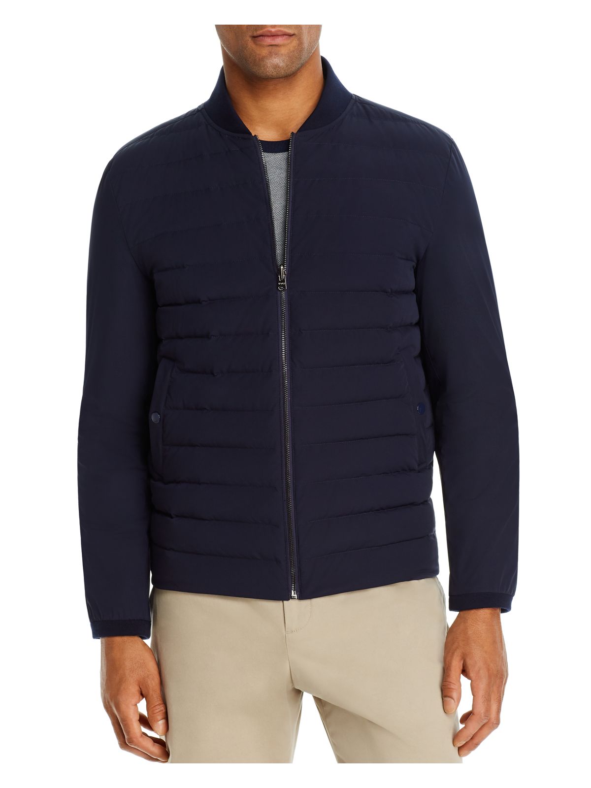 DYLAN GRAY Mens Navy Zip Up Jacket L