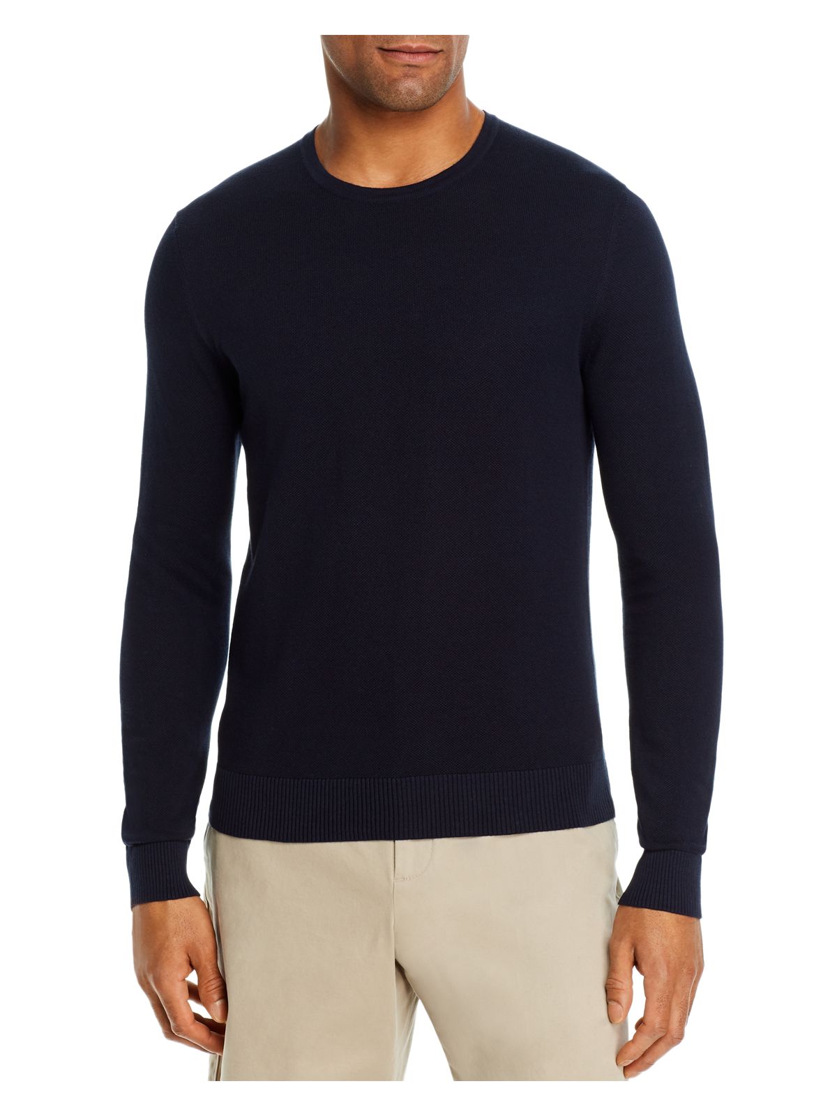 DYLAN GRAY Mens Navy Long Sleeve Crew Neck Classic Fit Sweater S