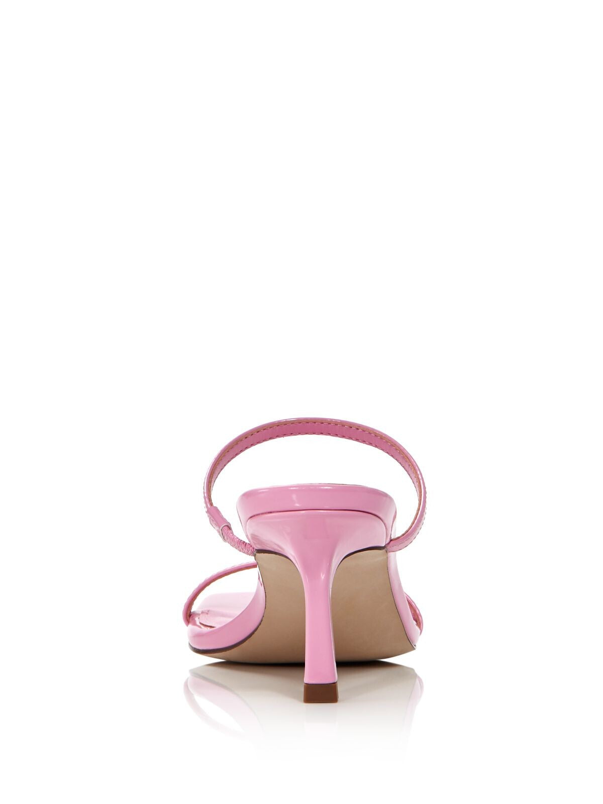 AQUA Womens Pink Comfort Ellen Square Toe Stiletto Slip On Heeled Sandal 7.5 M