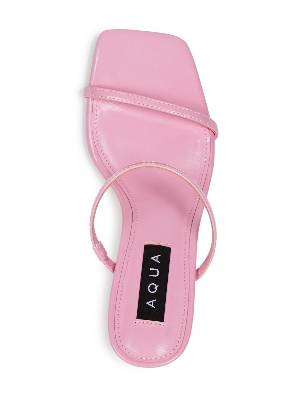 AQUA Womens Pink Comfort Ellen Square Toe Stiletto Slip On Heeled M
