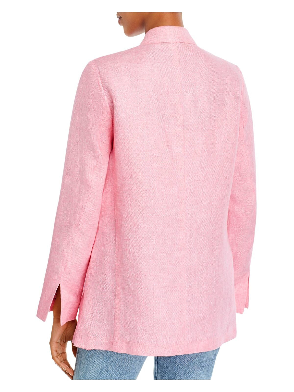 REMAIN Womens Pink Lined Asymmetric Button Closure Slit C Wear To Work Blazer Jacket 34
